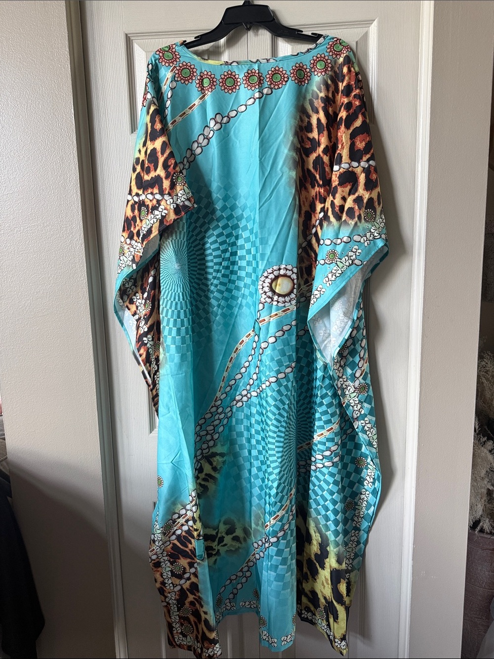 🌸HP 🌸Women's Plus Size Kaftan Bathing Suit Cover Up Batwing Dress Moroccan Mumu - Picture 11 of 11